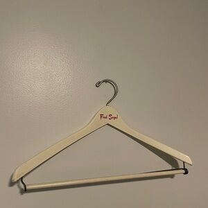 Vintage Fred Segal Wooden White Hanger Used